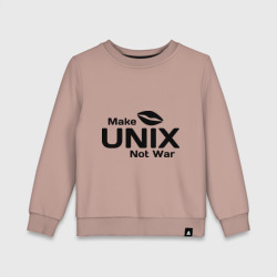 Детский свитшот хлопок Make Unix, not war