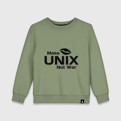 Детский свитшот хлопок Make Unix, not war