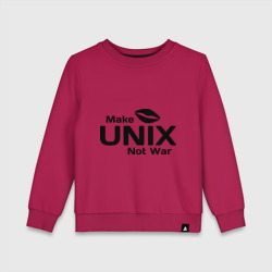 Детский свитшот хлопок Make Unix, not war