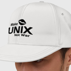 Кепка снепбек с прямым козырьком Make Unix, not war