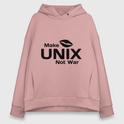 Женское худи Oversize хлопок Make Unix, not war