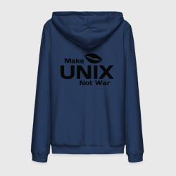 Мужская толстовка на молнии хлопок Make Unix, not war