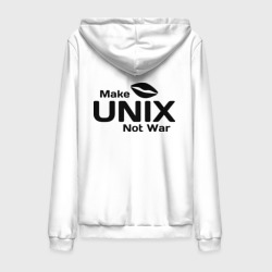 Мужская толстовка на молнии хлопок Make Unix, not war