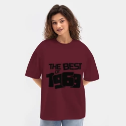 Женская футболка Oversize хлопок texturе The best of 1969 - фото 2