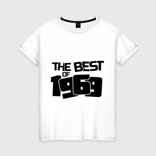 Женская футболка хлопок The best of 1969, цвет белый