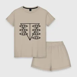 Женская пижама с шортиками хлопок Евангелион