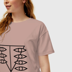 Женская футболка хлопок Oversize Евангелион - фото 2