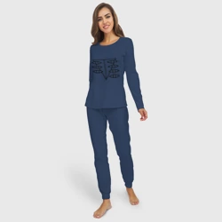 Женская пижама с лонгсливом хлопок Евангелион - фото 2