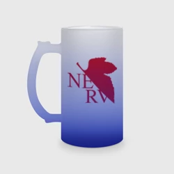 Кружка пивная матовое стекло Евангелион nerv