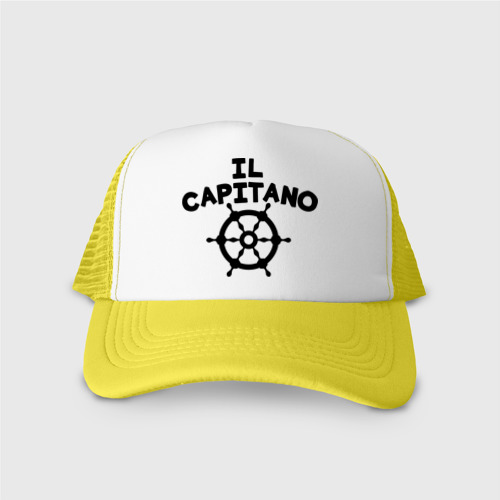 Кепка тракер с сеткой Капитан Il capitano, цвет желтый