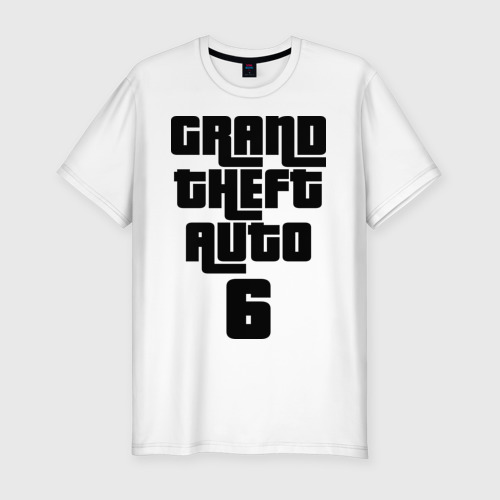 Мужская футболка хлопок Slim GTA 6, цвет белый