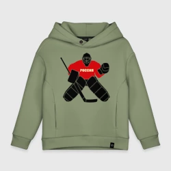 Детское худи Oversize хлопок Хоккей Россия