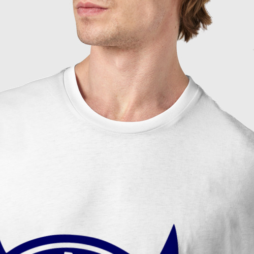 Мужская футболка хлопок Bmw, цвет белый - фото 6