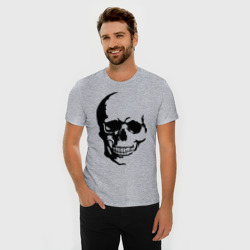 Мужская футболка хлопок Slim Череп с тенью - фото 2