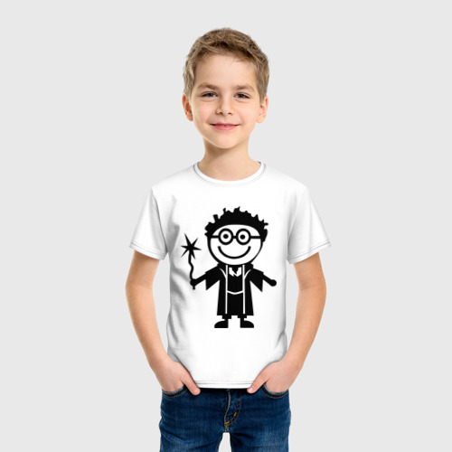 Детская футболка хлопок Мальчик, цвет белый - фото 3