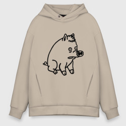 Мужское худи Oversize хлопок Pig