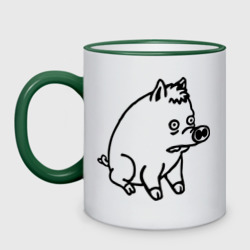 Кружка двухцветная Pig