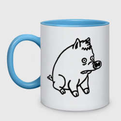 Кружка двухцветная Pig