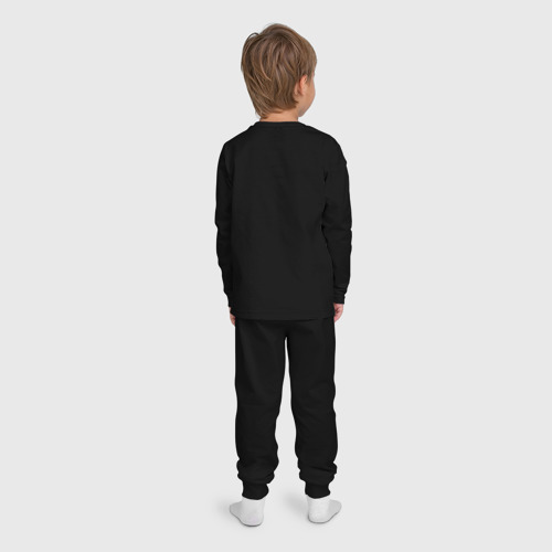 Детская пижама с лонгсливом хлопок Кот, цвет черный - фото 4
