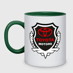 Кружка двухцветная Тойота моторс герб