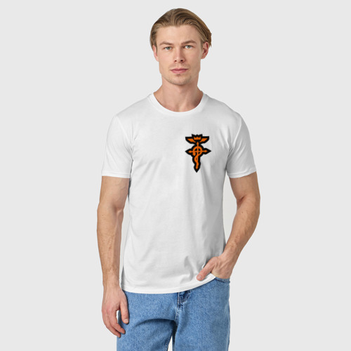 Мужская футболка хлопок Стальной алхимик, цвет белый - фото 3