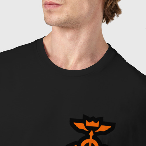 Мужская футболка хлопок Стальной алхимик, цвет черный - фото 6
