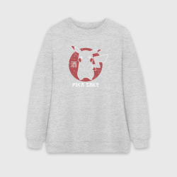 Женский свитшот oversize без начеса хлопок Pika Sake