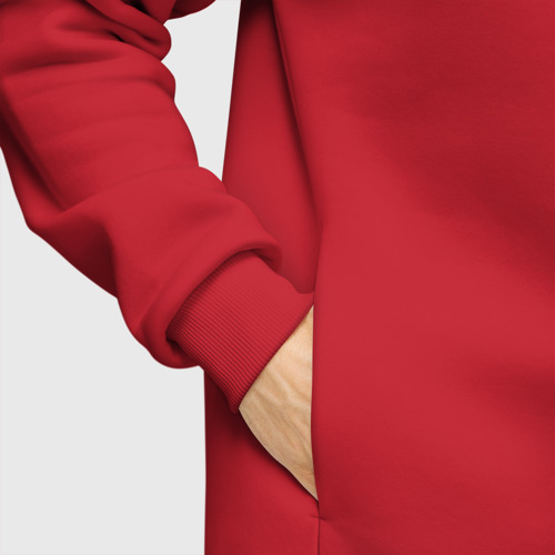 Мужское худи Oversize хлопок Strogg logo, цвет красный - фото 8