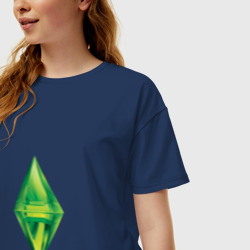 Женская футболка хлопок Oversize Коллекция "Sims" - фото 2