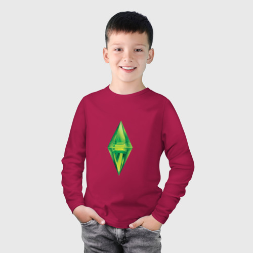 Детский лонгслив хлопок с принтом Коллекция sims, фото на моделе #1