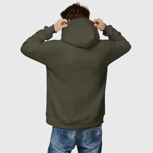 Мужское худи Oversize хлопок Коллекция "Sims", цвет хаки - фото 5