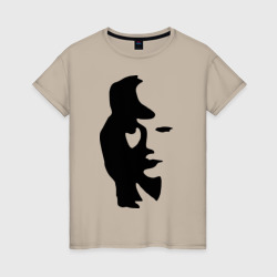 Саксофонист или девушка – Женская футболка хлопок с принтом купить со скидкой в -20%