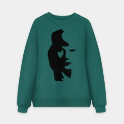 Мужской свитшот oversize без начеса хлопок Саксофонист или девушка