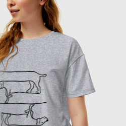 Женская футболка хлопок Oversize Собака - фото 2