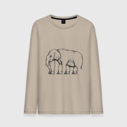 Мужской лонгслив хлопок Сколько ног у слона