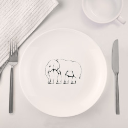 Набор: тарелка + кружка Сколько ног у слона - фото 2