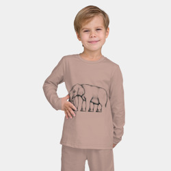 Детская пижама с лонгсливом хлопок Сколько ног у слона - фото 2