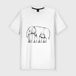 Мужская футболка хлопок Slim Сколько ног у слона