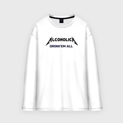 Женский лонгслив oversize хлопок AlcoholicA