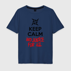 Мужская футболка хлопок Oversize Keep Calm And Justice For All