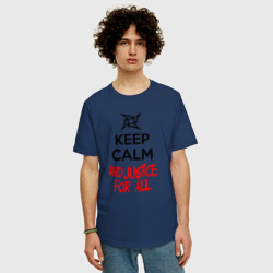 Мужская футболка хлопок Oversize Keep Calm And Justice For All - фото 2