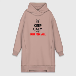 Платье-худи хлопок Keep Calm And Kill'Em All