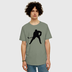 Мужская футболка хлопок Oversize Хоккеист - фото 2