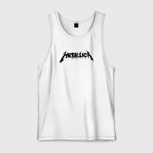 Мужская майка хлопок Metallica painted logo, цвет белый