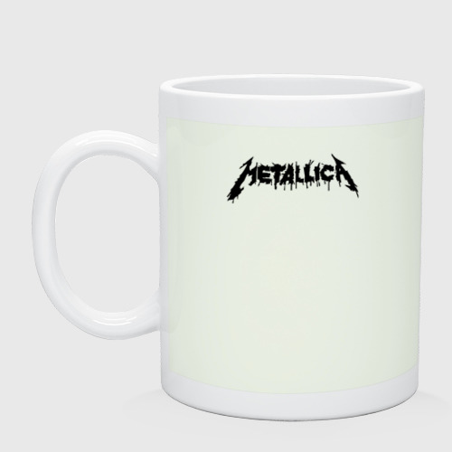 Кружка керамическая Metallica painted logo, цвет фосфор