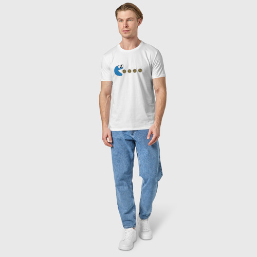 Мужская футболка хлопок Печеньки, цвет белый - фото 5