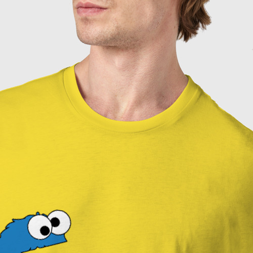 Мужская футболка хлопок Печеньки, цвет желтый - фото 6