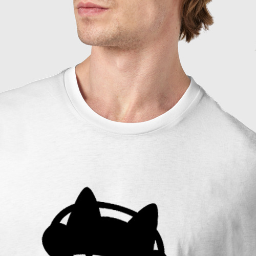 Мужская футболка хлопок Monstercat, цвет белый - фото 6