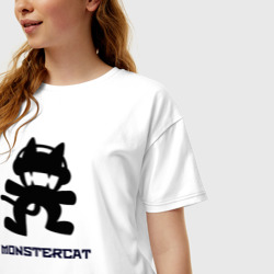 Женская футболка хлопок Oversize Monstercat - фото 2