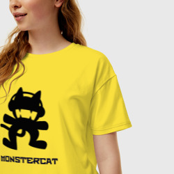 Женская футболка хлопок Oversize Monstercat - фото 2